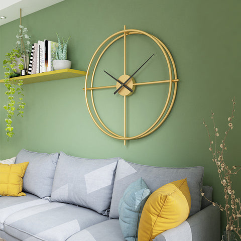 60cm Large Silent Wall Clock Modern Design Clocks Gold Black For Home Decor Office European Style Hanging Wall Watch Clocks art