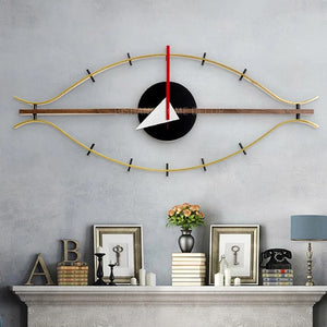 3d single face wood wall clock decoration silent modern design Eye Clock Quartz holder wall clocks art wall clock antique