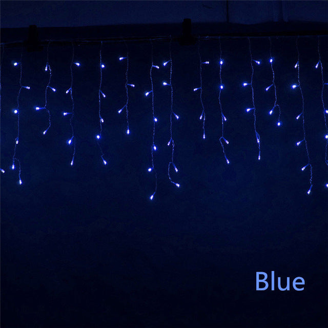 4.6M LED Christmas Light Outdoor Indoor Garland String Fairy Light Street Icicle Curtain Drop 0.4-0.6m Garden Home Deco 110-220V