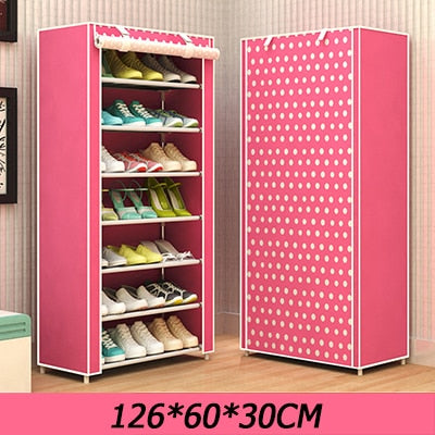 6 Layer 8 Layer 10 Layer Simple DIY Assembly Cloth Shoe Cabinet Living Room Shoes Storage Rack Shelves Home Furniture
