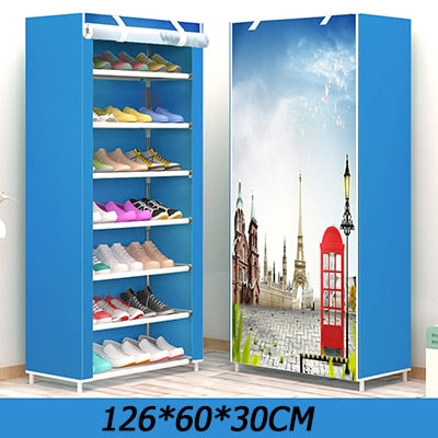 6 Layer 8 Layer 10 Layer Simple DIY Assembly Cloth Shoe Cabinet Living Room Shoes Storage Rack Shelves Home Furniture