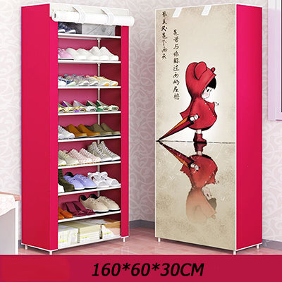 6 Layer 8 Layer 10 Layer Simple DIY Assembly Cloth Shoe Cabinet Living Room Shoes Storage Rack Shelves Home Furniture