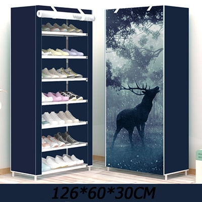 6 Layer 8 Layer 10 Layer Simple DIY Assembly Cloth Shoe Cabinet Living Room Shoes Storage Rack Shelves Home Furniture