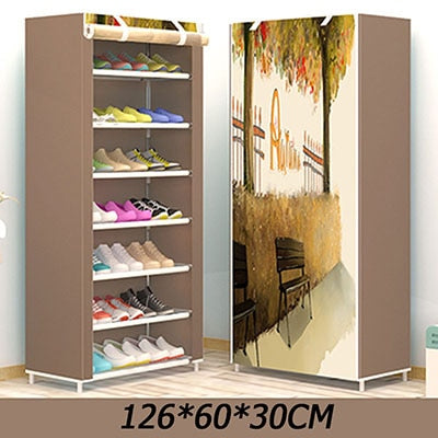 6 Layer 8 Layer 10 Layer Simple DIY Assembly Cloth Shoe Cabinet Living Room Shoes Storage Rack Shelves Home Furniture