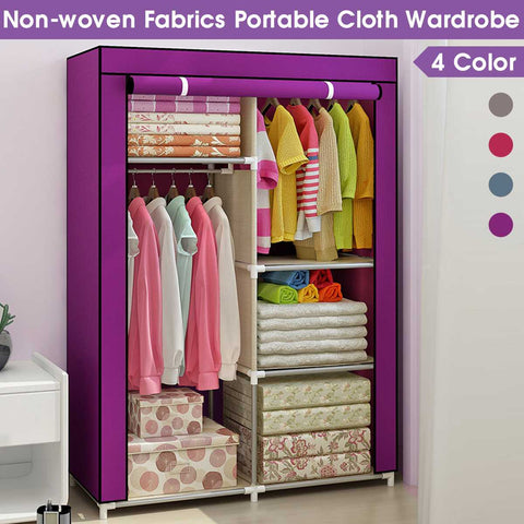 Bedroom Multipurpose Non-woven Cloth Wardrobe Folding Portable Clothing Storage Cabinet Dustproof Cloth Closet Home Furniture