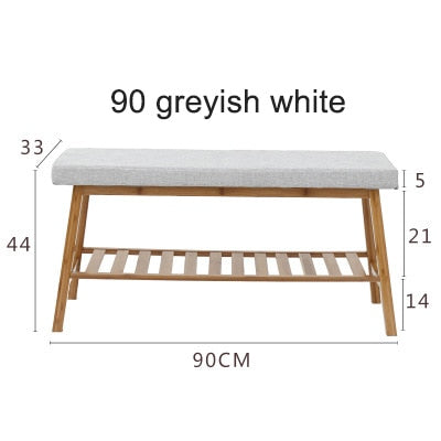 shoe stool rack bamboo shoe cabinet Nordic Change shoes storage long bench ottoman shoes bench with soft cushion home furniture
