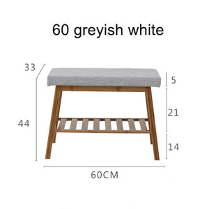 shoe stool rack bamboo shoe cabinet Nordic Change shoes storage long bench ottoman shoes bench with soft cushion home furniture