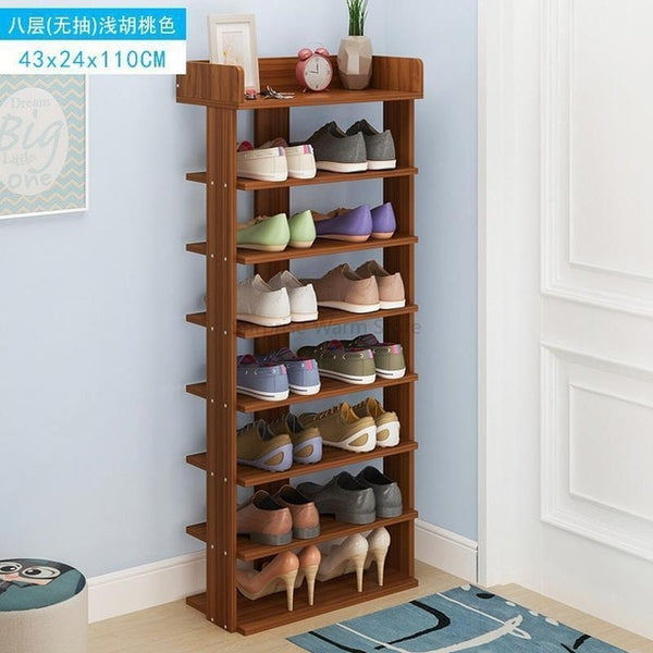 Multi-Layer Wooden Shoe Rack Easy Assemble Storage Shelf Shoe Cabinet Simple Shoe Rack Stand Shoes Organizers Home Furniture
