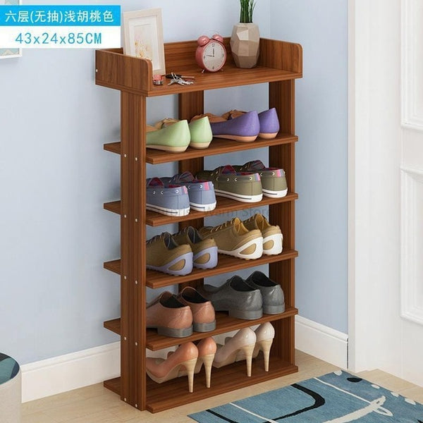Multi-Layer Wooden Shoe Rack Easy Assemble Storage Shelf Shoe Cabinet Simple Shoe Rack Stand Shoes Organizers Home Furniture