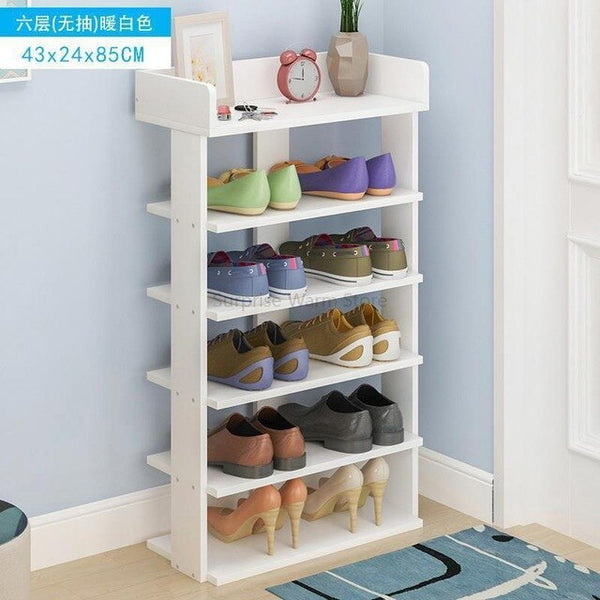 Multi-Layer Wooden Shoe Rack Easy Assemble Storage Shelf Shoe Cabinet Simple Shoe Rack Stand Shoes Organizers Home Furniture