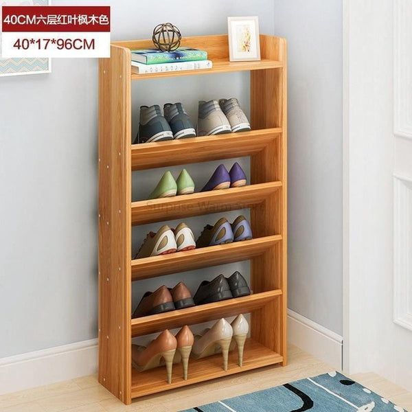 Multi-Layer Wooden Shoe Rack Easy Assemble Storage Shelf Shoe Cabinet Simple Shoe Rack Stand Shoes Organizers Home Furniture