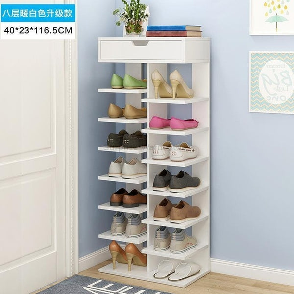 Multi-Layer Wooden Shoe Rack Easy Assemble Storage Shelf Shoe Cabinet Simple Shoe Rack Stand Shoes Organizers Home Furniture