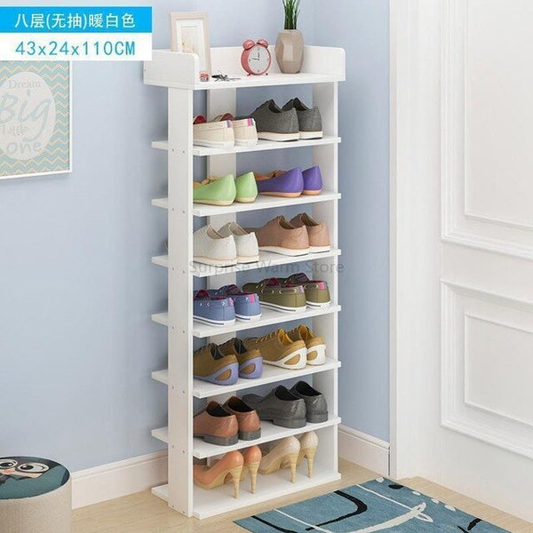 Multi-Layer Wooden Shoe Rack Easy Assemble Storage Shelf Shoe Cabinet Simple Shoe Rack Stand Shoes Organizers Home Furniture