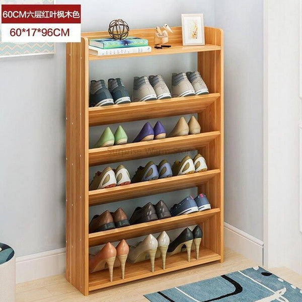 Multi-Layer Wooden Shoe Rack Easy Assemble Storage Shelf Shoe Cabinet Simple Shoe Rack Stand Shoes Organizers Home Furniture