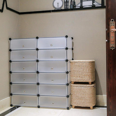 Portable Shoe Storage Organizer Racks Plastic Cube Shoe Cabinet Shelving Shoe Rack Shelves for shoes  DIY Home Furniture