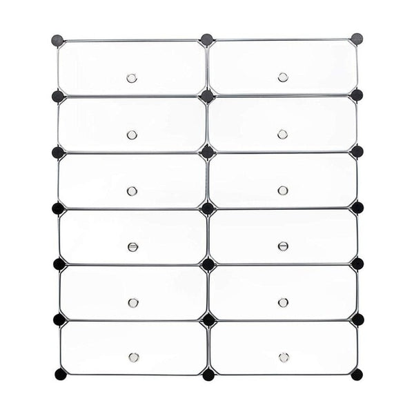 12 Cube Portable Shoe Storage Organizer Racks Plastic Cube Shoe Cabinet Shelving Shoe Rack Shelves for shoes DIY Home Furniture