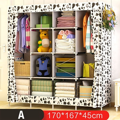 Closet Home Furniture Wardrobe Fabric Folding Cloth Storage Cabinet DIY Assembly Easy Install Wardrobes Guarda Roupa Furniture