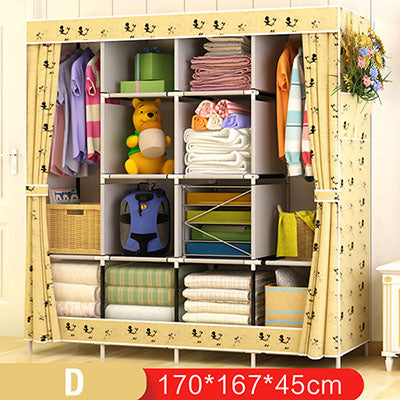 Closet Home Furniture Wardrobe Fabric Folding Cloth Storage Cabinet DIY Assembly Easy Install Wardrobes Guarda Roupa Furniture