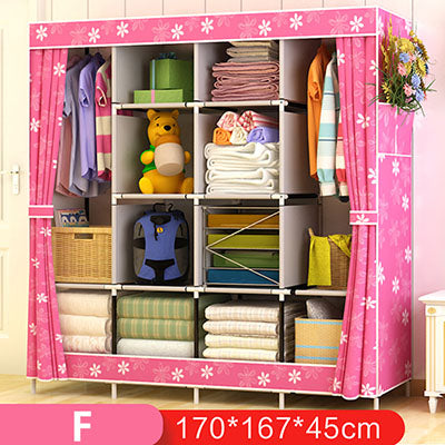 Closet Home Furniture Wardrobe Fabric Folding Cloth Storage Cabinet DIY Assembly Easy Install Wardrobes Guarda Roupa Furniture