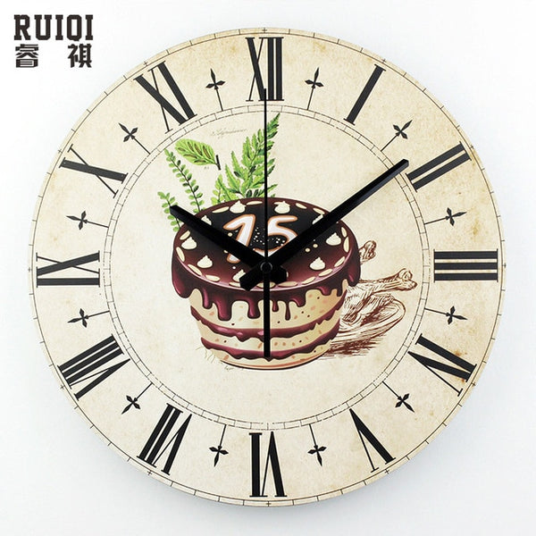 Modern coffee large decorative wall clocks mute Home decoration kitchen wall clock fashion wall watches orologi parete