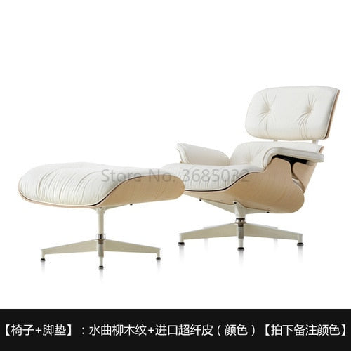 Nordic Microfiber Leather Leisure Sofa Set with Footstool Classic Chair Modern Simple Home Furniture Living Room Set Sofa Bed
