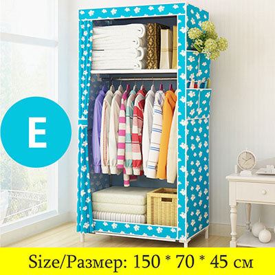 Students Dormitory Small Wardrobe Single Cloth Wardrobe Folding Portable Closet Clothing Storage Cabinet Home Furniture
