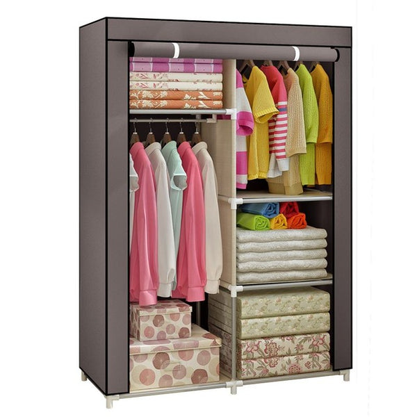 Bedroom Multipurpose Non-woven Cloth Wardrobe Folding Portable Clothing Storage Cabinet Dustproof Cloth Closet Home Furniture