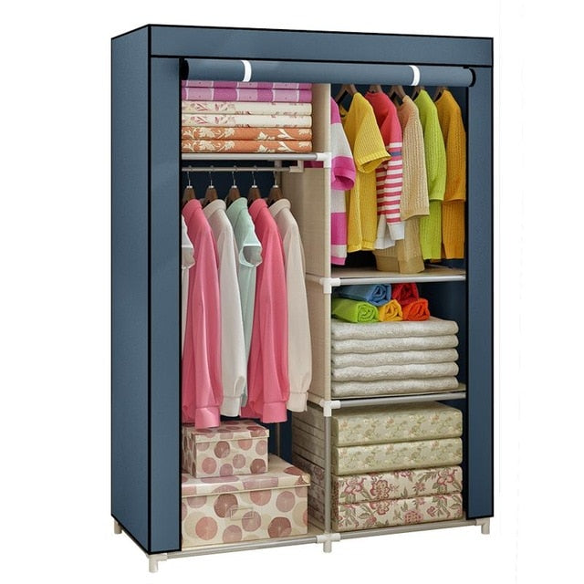 Bedroom Multipurpose Non-woven Cloth Wardrobe Folding Portable Clothing Storage Cabinet Dustproof Cloth Closet Home Furniture