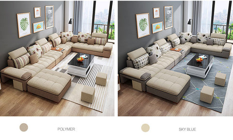 Customized high quality living room furniture living room sofa set fabric sofa