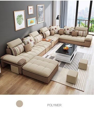 Customized high quality living room furniture living room sofa set fabric sofa