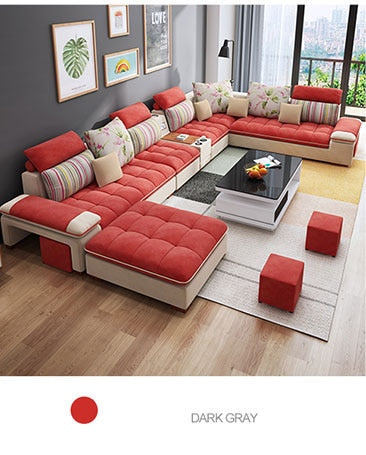 Customized high quality living room furniture living room sofa set fabric sofa