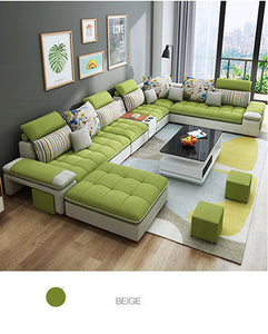 Customized high quality living room furniture living room sofa set fabric sofa