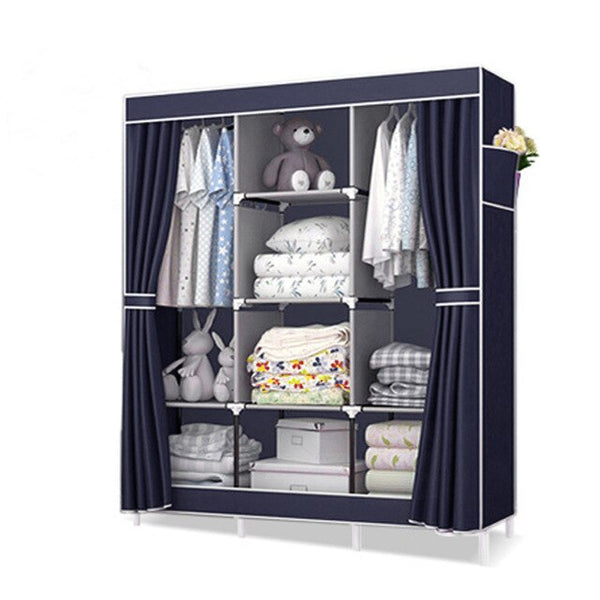 Fast Dispatch Sokoltec bedroom wardrobe floor hanger clothing storage cabinet multi purpose non-woven cloth furniture