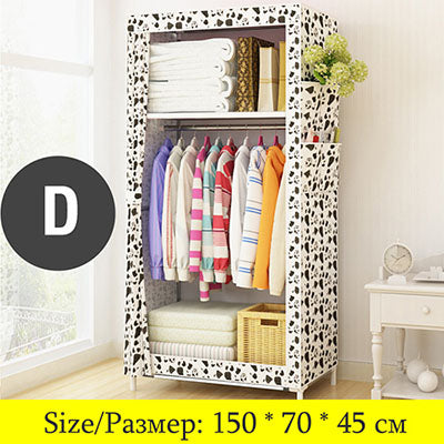Minimalist Cloth Wardrobe Student Dormitory Single Small Fabric Wardrobe Folding Clothing Storage Cabinet Home Furniture Closet