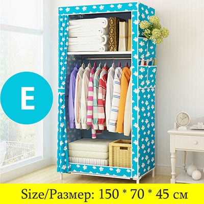 Minimalist Cloth Wardrobe Student Dormitory Single Small Fabric Wardrobe Folding Clothing Storage Cabinet Home Furniture Closet
