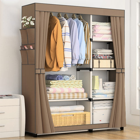 Multi-purpose Non-woven Fabric Closet Portable Folding Dustproof Waterproof Cloths Wardrobe Storage Cabinet Furniture Organizer