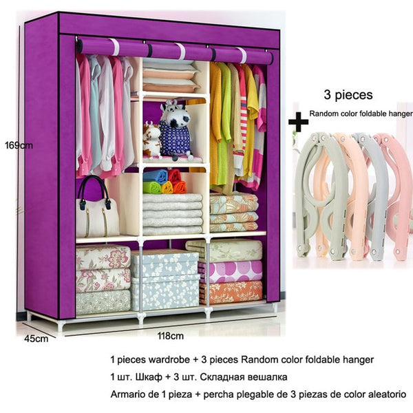 Non-woven fold Portable Wardrobe Clothes Storage Cabinet Bedroom Furniture шкаф для одежды armadio bambini