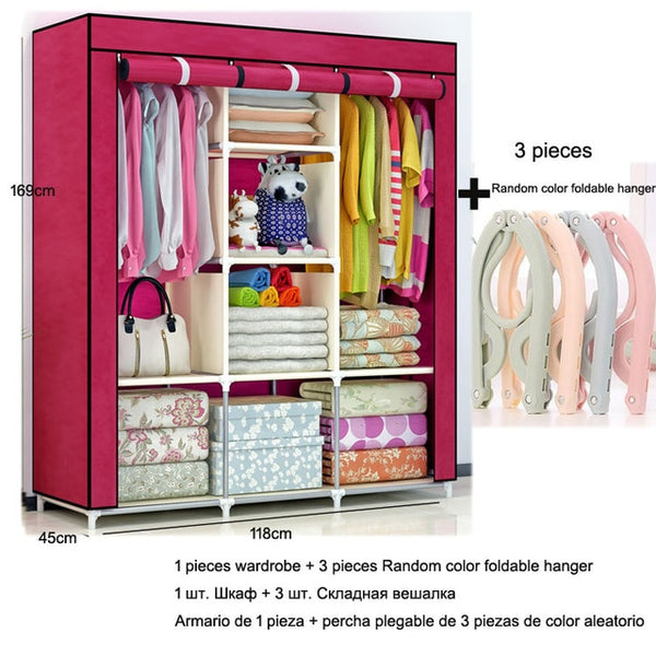 Non-woven fold Portable Wardrobe Clothes Storage Cabinet Bedroom Furniture шкаф для одежды armadio bambini