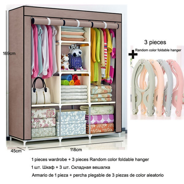 Non-woven fold Portable Wardrobe Clothes Storage Cabinet Bedroom Furniture шкаф для одежды armadio bambini