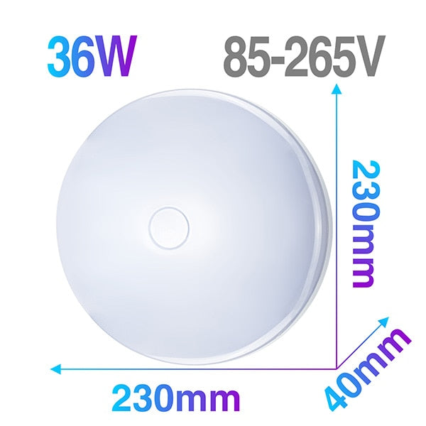 LED Ceiling Panel Light Ultrathin Lamp Square Round 6W 9W 18W 24W 36W 48W 85-265V LED Mounted Modern Down Lighting For Home Deco