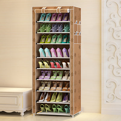 Non woven Fabric Shoes Rack Minimalist Dustproof Shoe Cabinet Shoes Racks Home Furniture 10 Layer 9 Grid Shoe Organizer Shelf