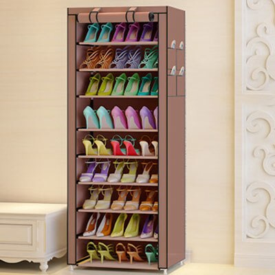 Non woven Fabric Shoes Rack Minimalist Dustproof Shoe Cabinet Shoes Racks Home Furniture 10 Layer 9 Grid Shoe Organizer Shelf