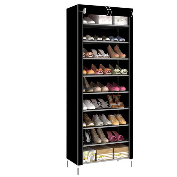 Non woven Fabric Shoes Rack Minimalist Dustproof Shoe Cabinet Shoes Racks Home Furniture 10 Layer 9 Grid Shoe Organizer Shelf
