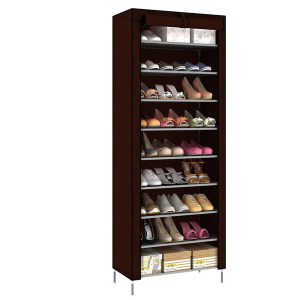 Non woven Fabric Shoes Rack Minimalist Dustproof Shoe Cabinet Shoes Racks Home Furniture 10 Layer 9 Grid Shoe Organizer Shelf