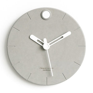 Simple Grey Wall Clock Living Room Modern Design Wooden Nordic Wall Clock Minimalist Bedroom Quiet Klok Home Decoration AA50ZB