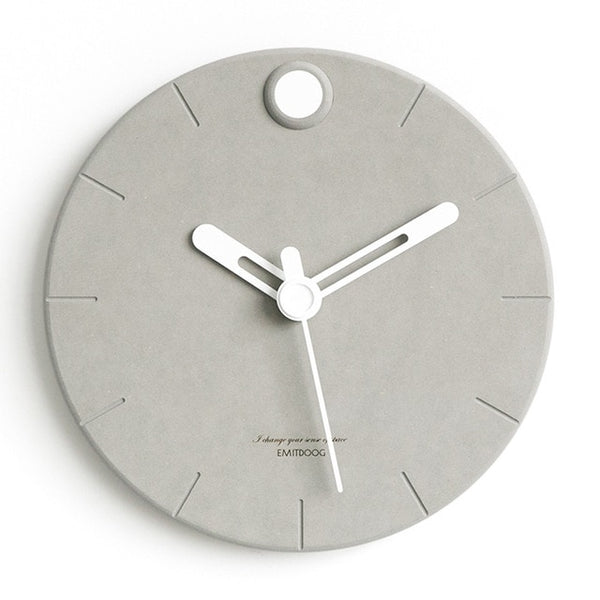 Simple Grey Wall Clock Living Room Modern Design Wooden Nordic Wall Clock Minimalist Bedroom Quiet Klok Home Decoration AA50ZB