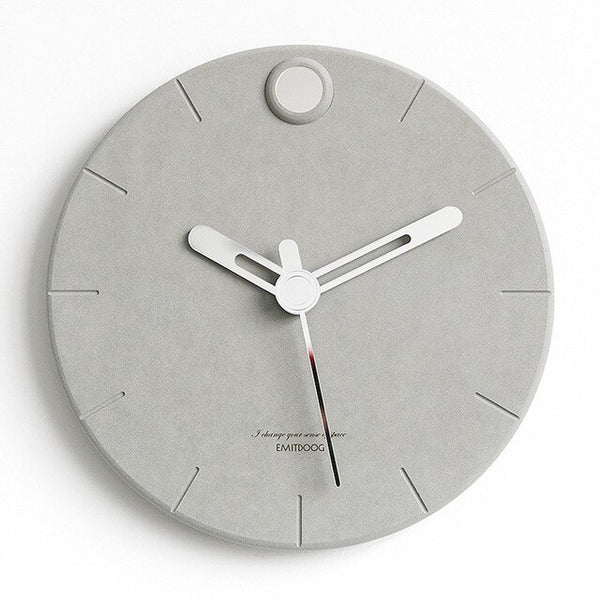Simple Grey Wall Clock Living Room Modern Design Wooden Nordic Wall Clock Minimalist Bedroom Quiet Klok Home Decoration AA50ZB