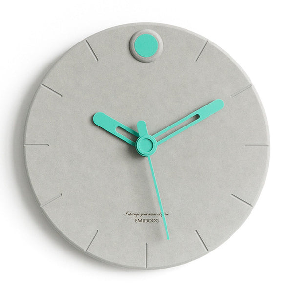 Simple Grey Wall Clock Living Room Modern Design Wooden Nordic Wall Clock Minimalist Bedroom Quiet Klok Home Decoration AA50ZB