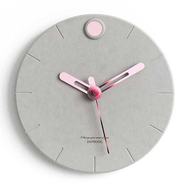 Simple Grey Wall Clock Living Room Modern Design Wooden Nordic Wall Clock Minimalist Bedroom Quiet Klok Home Decoration AA50ZB