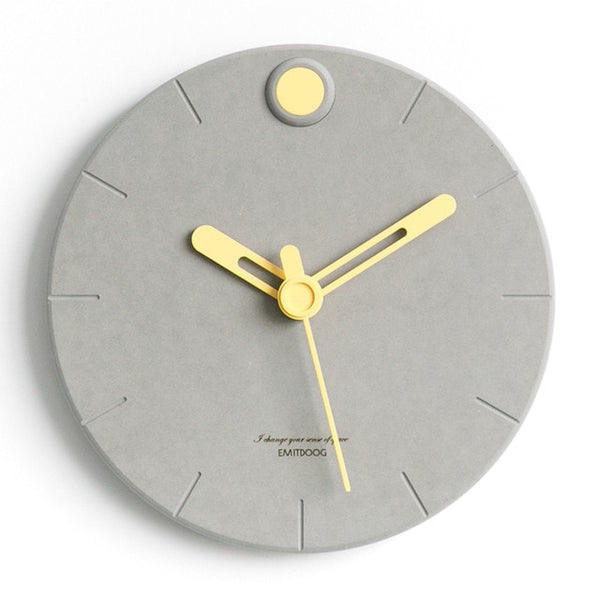 Simple Grey Wall Clock Living Room Modern Design Wooden Nordic Wall Clock Minimalist Bedroom Quiet Klok Home Decoration AA50ZB